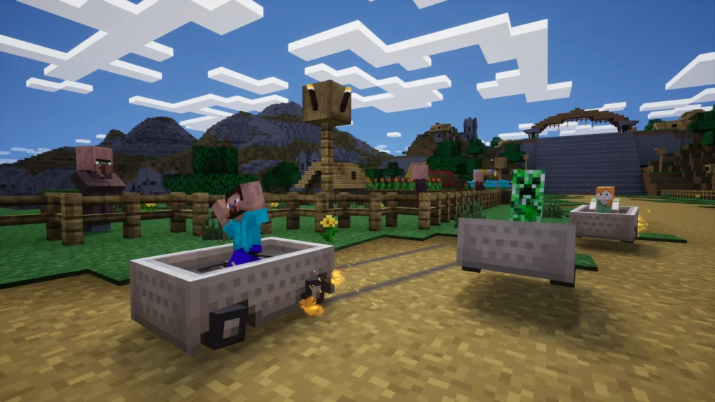 Minecraft Pack Speeds into Sonic Racing: CrossWorlds With Steve, Alex, Creeper and a Blocky New Course 4 Minecraft Pack Speeds into Sonic Racing: CrossWorlds With Steve, Alex, Creeper and a Blocky New Course 4