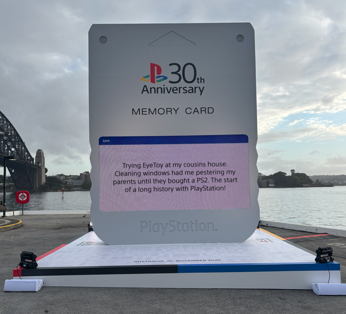 PlayStation Marks 30 Years In Australia With Giant Memory Card Installation In Sydney 1 PlayStation Marks 30 Years In Australia With Giant Memory Card Installation In Sydney 1