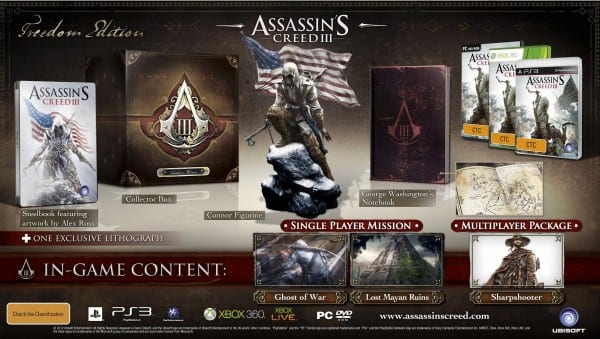 FreedomEdition Ubisoft Unveils Collectors Editions for Assassin's Creed III 1