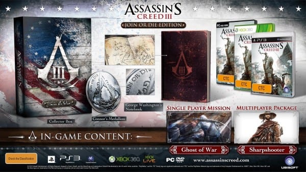JoinorDie Ubisoft Unveils Collectors Editions for Assassin's Creed III 2