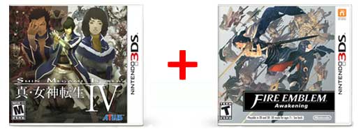 In the US and Canada - Shin Megami Tensei IV + Fire Emblem Awakening + Club Nintendo = $30 Nintendo eShop Credit 1 smt4_fe