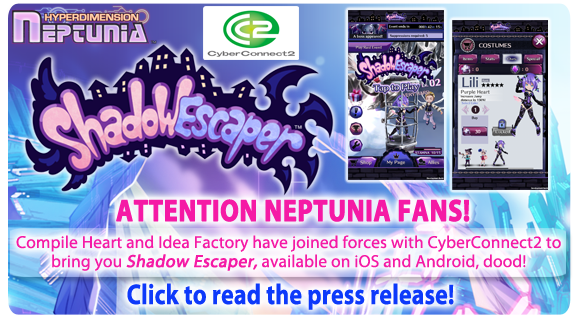 Shadow Escaper x Hyperdimension Neptunia Collaboration Event to Take Place Over July / August 1 shadowescape_announce