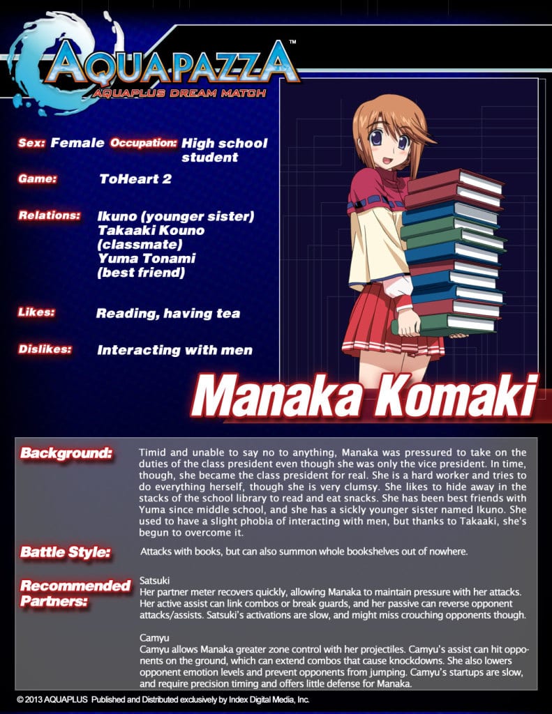 ATLUS Show Off "Team Utawarerumono" and Release New Character Cards for AquaPazza 3 Char-sheet_Manaka