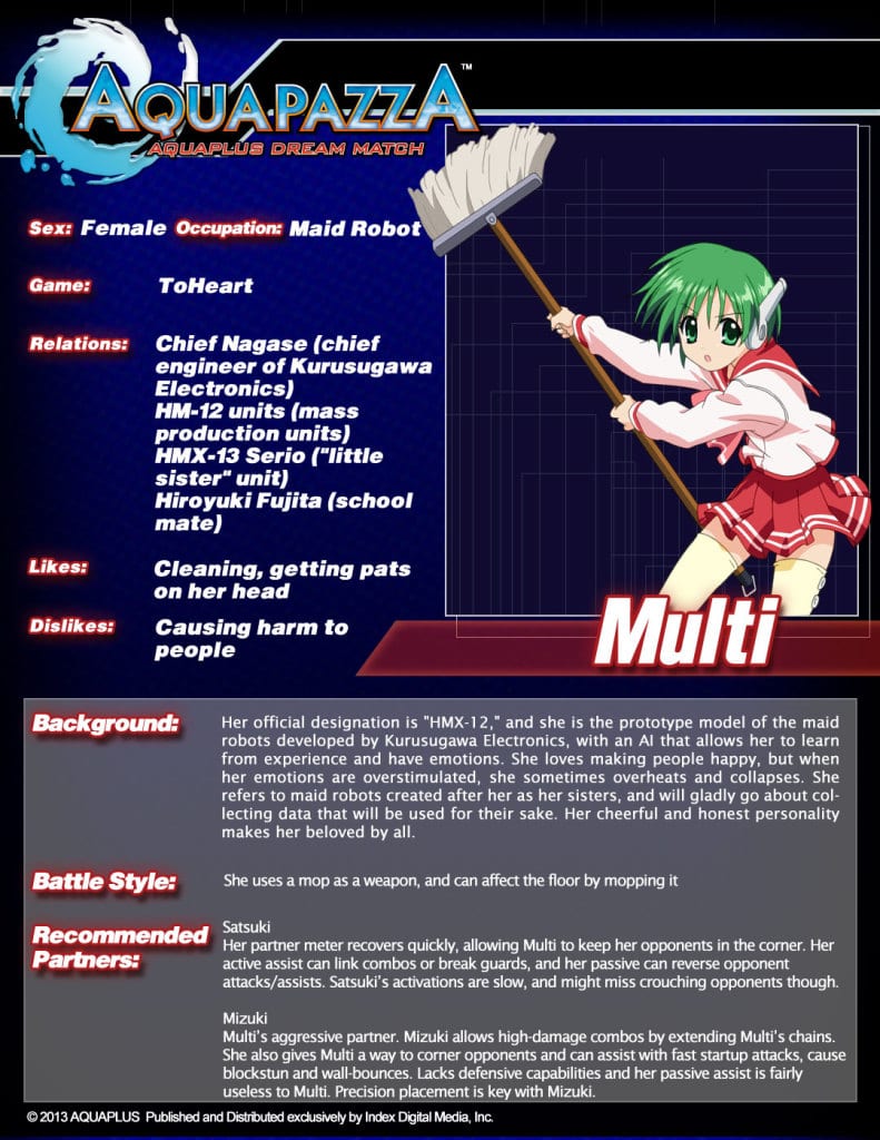 ATLUS USA Release Their Final Set of Character Cards for AquaPazza: Aquaplus Dream Match 3 Char-sheet_Multi