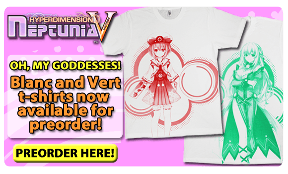 Show off Your Love Of Lowee or LeanBox With These New T-Shirts Available to Preorder from Nippon Ichi Software America 1 neptunia_vert_blanc
