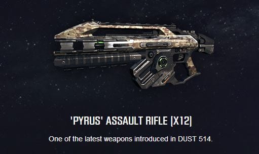 12 Days of DUST (Online) Bonuses // Day #3 – 'Pyrus' Assault Rifle 1 Day3