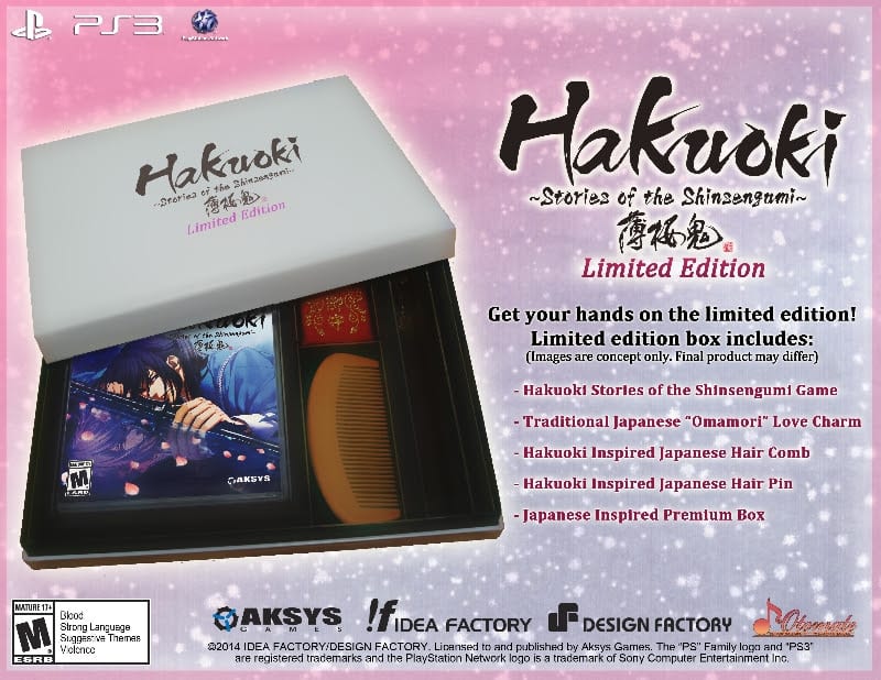 Aksys Games Detail New Limited Edition Release for Hakuoki: Stories of the Shinsengumi 1 unnamed (1)