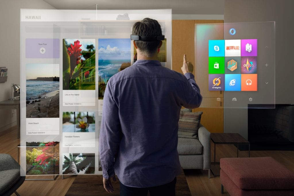 Microsoft Unveil New 'HoloLens' Holographic Computer Platform 1 win10_holoLens_livingRoom_Web