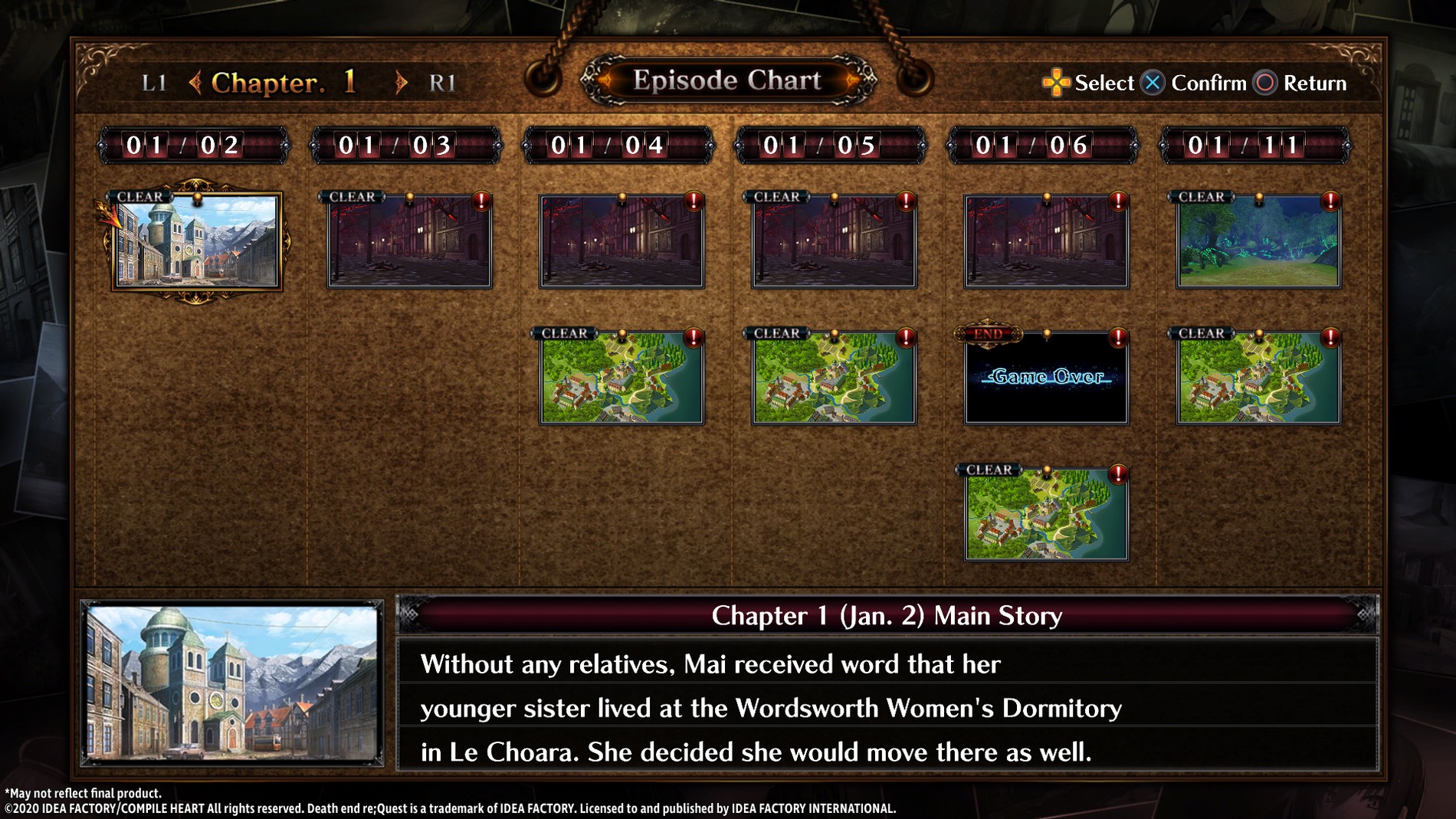 The Episode Chart Will Help Track Your Journey to Salvation or Ruin in Death end re;Quest 2 12