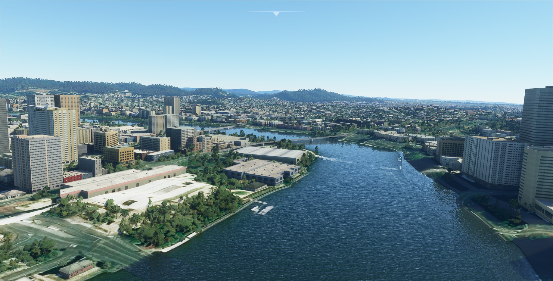 Brisbane's South Bank in Microsoft Flight Simulator 1 Brisbane's South Bank in Microsoft Flight Simulator 1