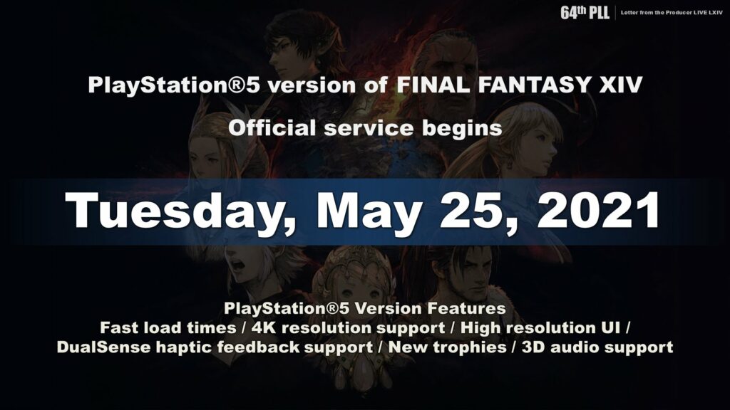 Final Fantasy XIV's PlayStation 5 Client Officially Launches 25 May 1