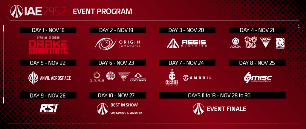 Star Citizen's Annual IAE Event (IAE 2952) to Commence Next Week 1 Star Citizen's Annual IAE Event (IAE 2952) to Commence Next Week 1