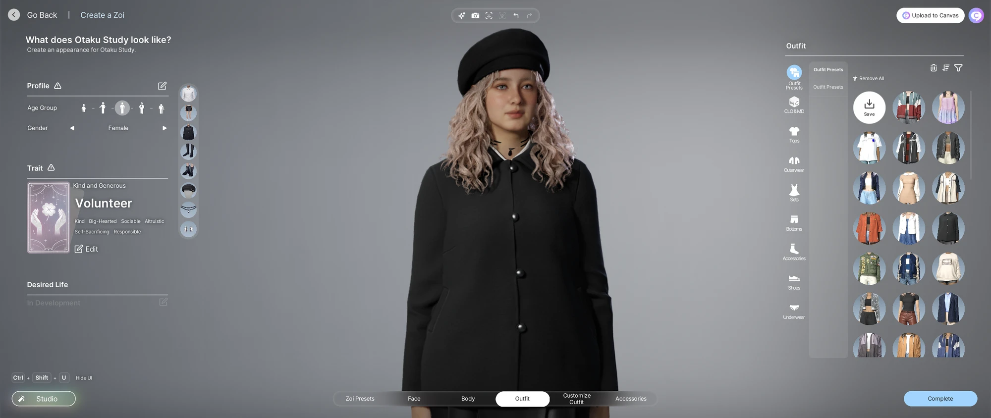 inZoi Character Studio Screenshot