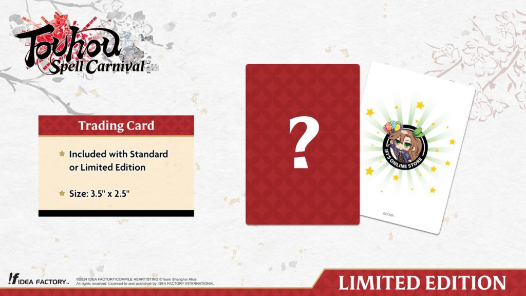 Pre-orders for Touhou Spell Carnival to Soon Open, Limited Edition Detailed 6 Pre-orders for Touhou Spell Carnival to Soon Open, Limited Edition Detailed 6