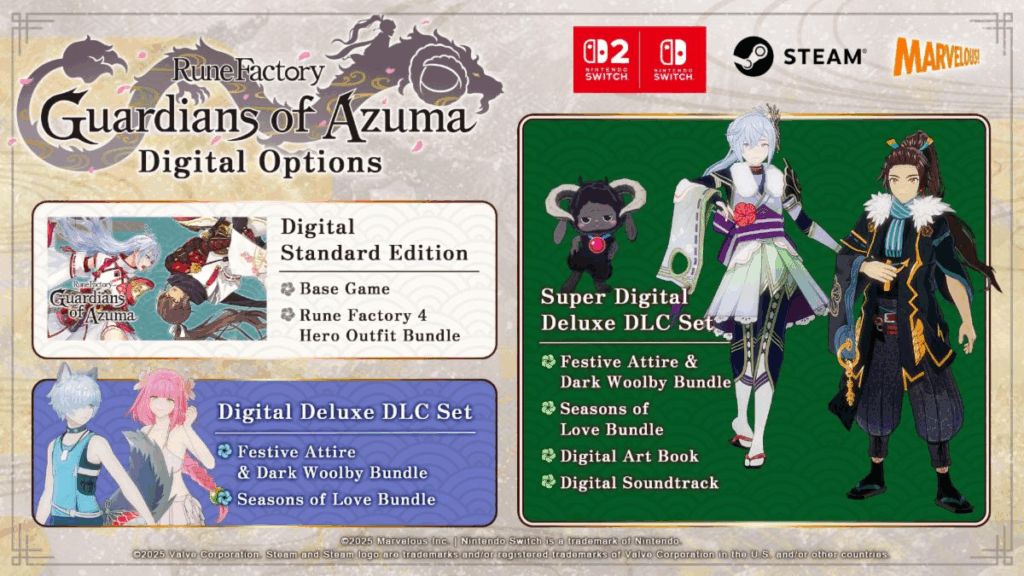 Pre-Orders Open and New Trailers Released for Rune Factory: Guardians of Azuma and Story of Seasons: Grand Bazaar 1