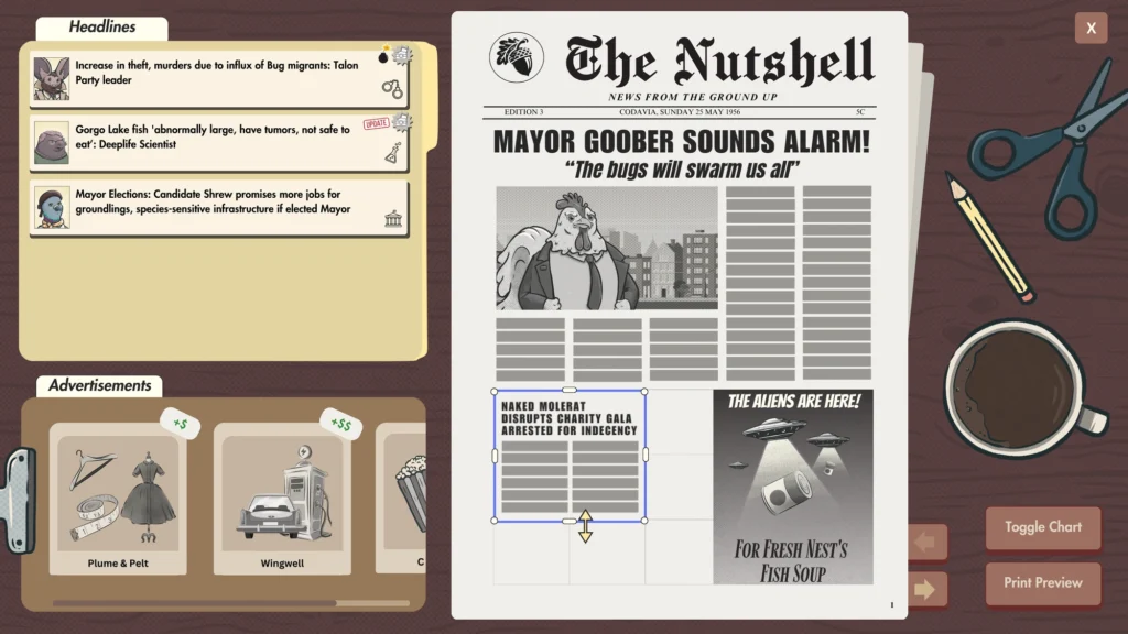 Media Circus Announced by Papercoda Games, a Satirical Newspaper Strategy Game 1 Media Circus Announced by Papercoda Games, a Satirical Newspaper Strategy Game 1